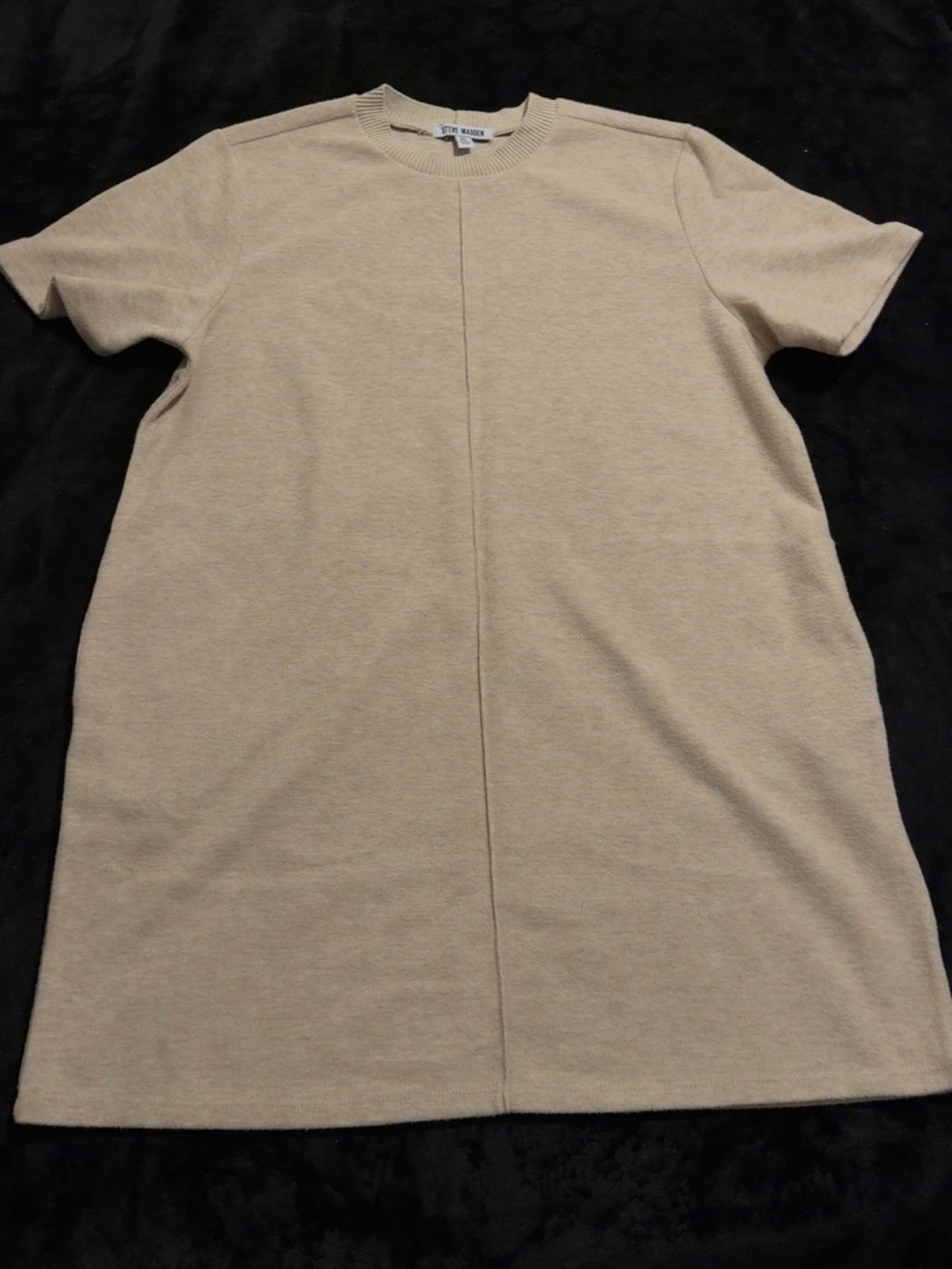 Steve Madden Beige Short Sleeve Midi Dress